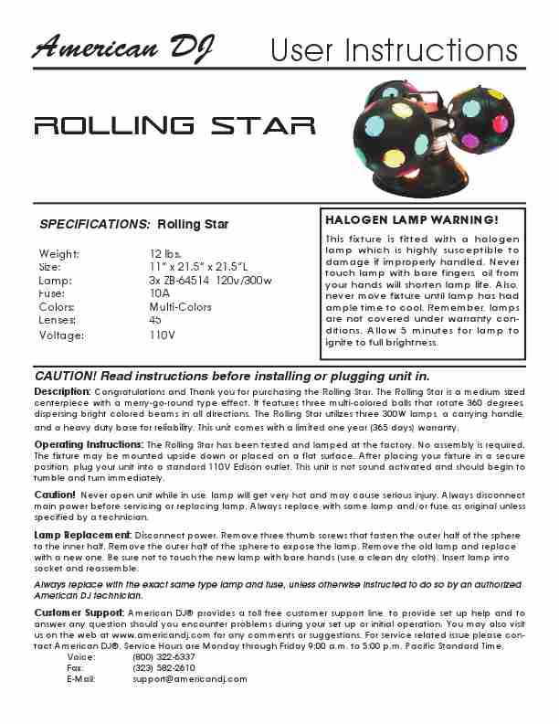 American DJ DJ Equipment Rolling Star-page_pdf